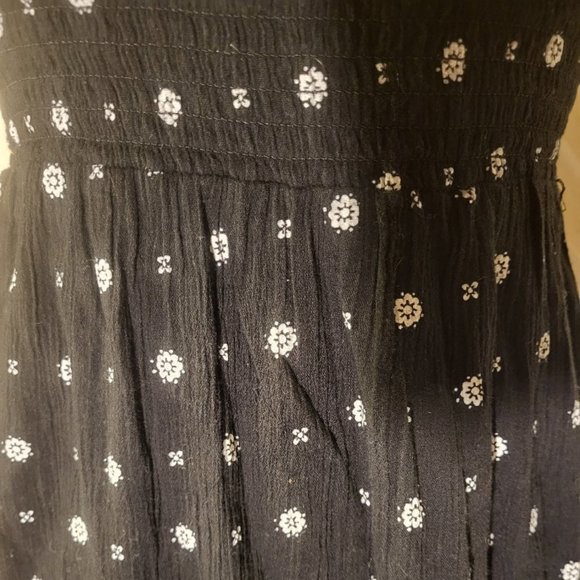 Summer Halter Midi Dress Black and White Floral Old Navy S - Picture 7 of 10